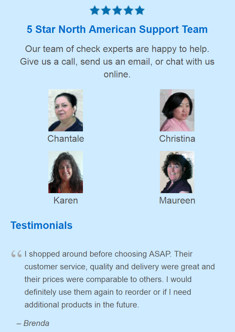 Friendly customer service