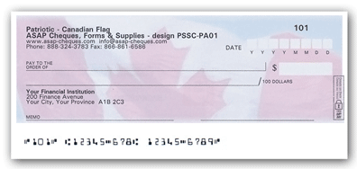 Personal Cheques (Single) - Patriotic - Oh Canada