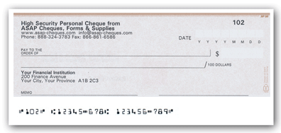 Personal Cheques (single) Classic Security Design - Parchment Security Design